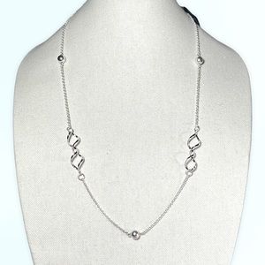 George Essentials Hypoallergenic Silver Tone Long Necklace